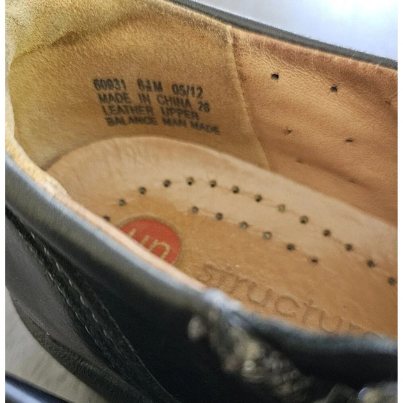 Clarks Unstructured Unsparrow Black Leather Shoes 6.5 Side Zip Comfort Clog - Picture 8 of 12